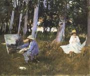 John Singer Sargent Claude Monet Painting at the Edge of a Wood (mk18) oil painting reproduction